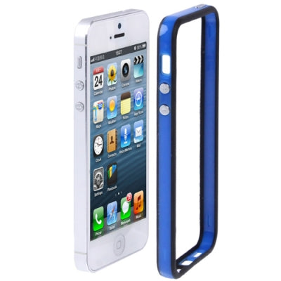 For iPhone 5 & 5S & ES 2-color Plastic + TPU Material Bumper Frame with Buttons