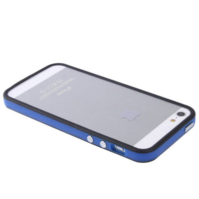 For iPhone 5 & 5S & ES 2-color Plastic + TPU Material Bumper Frame with Buttons