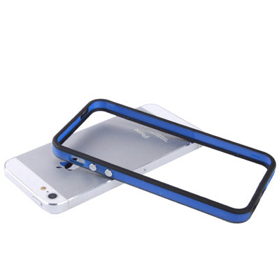 For iPhone 5 & 5S & ES 2-color Plastic + TPU Material Bumper Frame with Buttons
