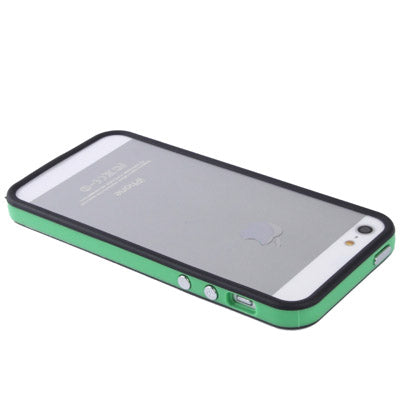 For iPhone 5 & 5S & ES 2-color Plastic + TPU Material Bumper Frame with Buttons