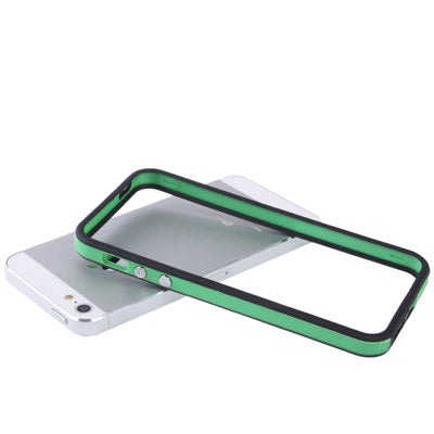 For iPhone 5 & 5S & ES 2-color Plastic + TPU Material Bumper Frame with Buttons