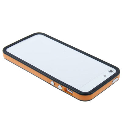 For iPhone 5 & 5S & ES 2-color Plastic + TPU Material Bumper Frame with Buttons