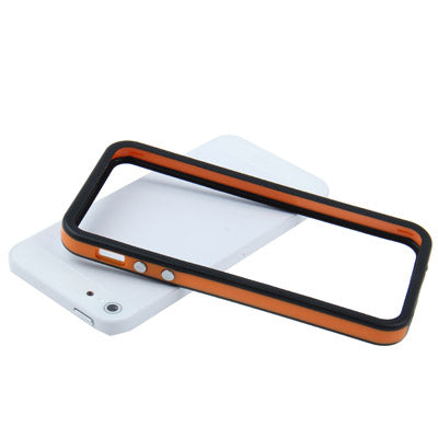 For iPhone 5 & 5S & ES 2-color Plastic + TPU Material Bumper Frame with Buttons