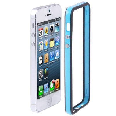 For iPhone 5 & 5S & ES 2-color Plastic + TPU Material Bumper Frame with Buttons