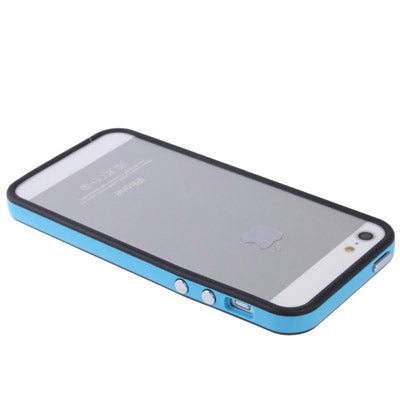 For iPhone 5 & 5S & ES 2-color Plastic + TPU Material Bumper Frame with Buttons