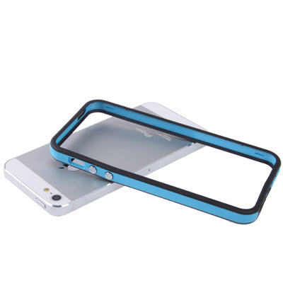 For iPhone 5 & 5S & ES 2-color Plastic + TPU Material Bumper Frame with Buttons