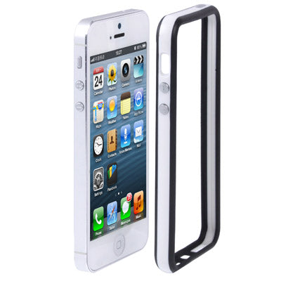For iPhone 5 & 5S & ES 2-color Plastic + TPU Material Bumper Frame with Buttons