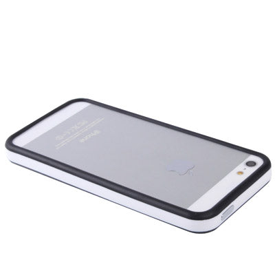 For iPhone 5 & 5S & ES 2-color Plastic + TPU Material Bumper Frame with Buttons