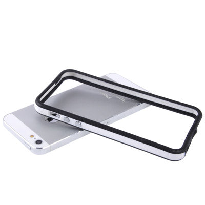 For iPhone 5 & 5S & ES 2-color Plastic + TPU Material Bumper Frame with Buttons