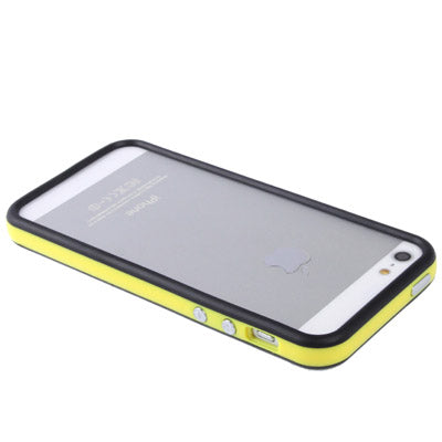 For iPhone 5 & 5S & ES 2-color Plastic + TPU Material Bumper Frame with Buttons