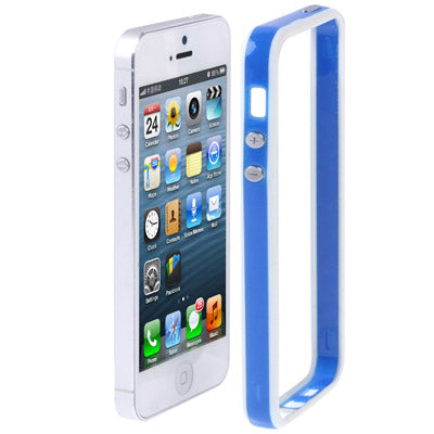 2-color Plastic + TPU Material Bumper Frame with Buttons for iPhone 5