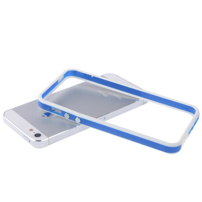 2-color Plastic + TPU Material Bumper Frame with Buttons for iPhone 5