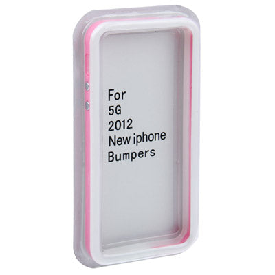 2-color Plastic + TPU Material Bumper Frame with Buttons for iPhone 5