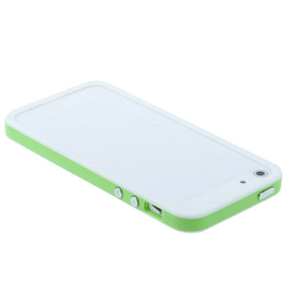 2-color Plastic + TPU Material Bumper Frame with Buttons for iPhone 5