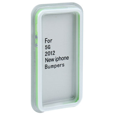 2-color Plastic + TPU Material Bumper Frame with Buttons for iPhone 5
