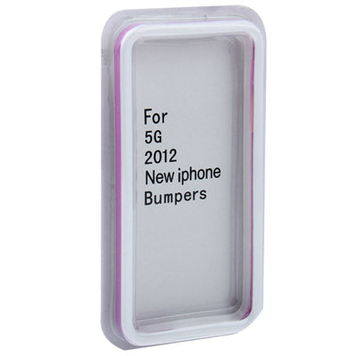 2-color Plastic + TPU Material Bumper Frame with Buttons for iPhone 5