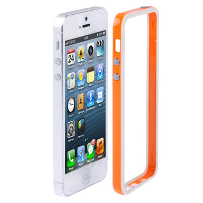 2-color Plastic + TPU Material Bumper Frame with Buttons for iPhone 5