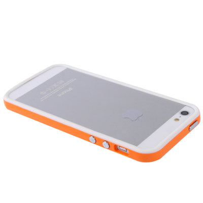 2-color Plastic + TPU Material Bumper Frame with Buttons for iPhone 5