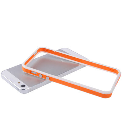 2-color Plastic + TPU Material Bumper Frame with Buttons for iPhone 5