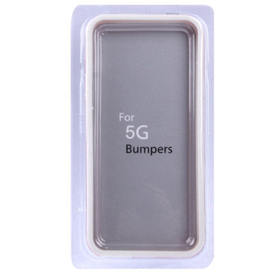 2-color Plastic + TPU Material Bumper Frame with Buttons for iPhone 5