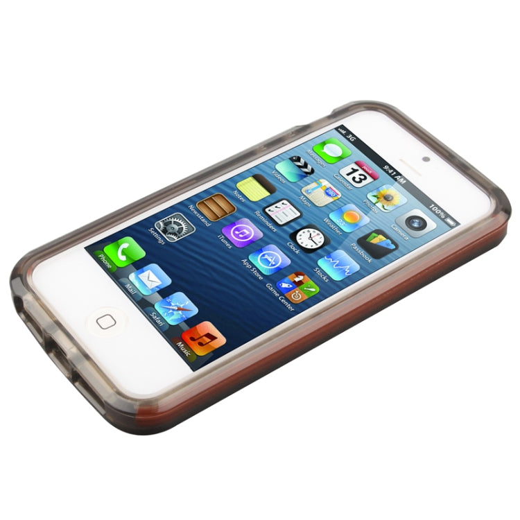 DolTech Series Transparent TPU Bumper Frame Case for iPhone 5 & 5s & SE (Black)
