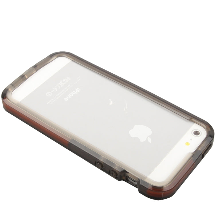 DolTech Series Transparent TPU Bumper Frame Case for iPhone 5 & 5s & SE (Black)
