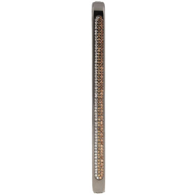 Diamond Encrusted Detachable Metal Black Bumper Frame for iPhone 5 & 5s & SE (Coffee Diamond)