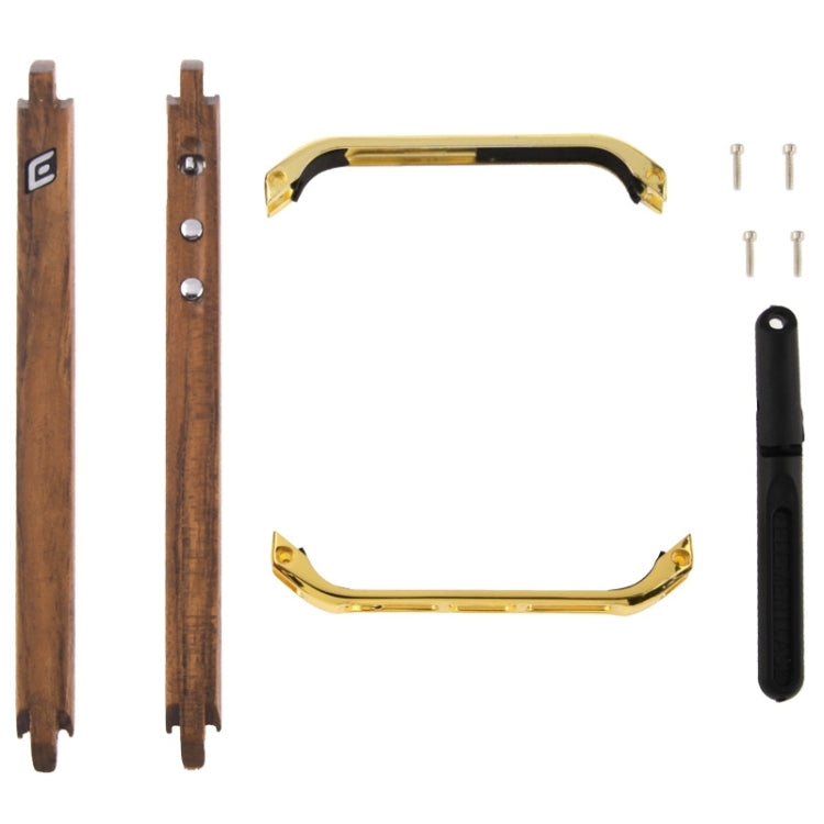 Rosewood + Plating Plastic Combination Bumper Frame with mini Screw Kit for iPhone 5 & 5s & SE