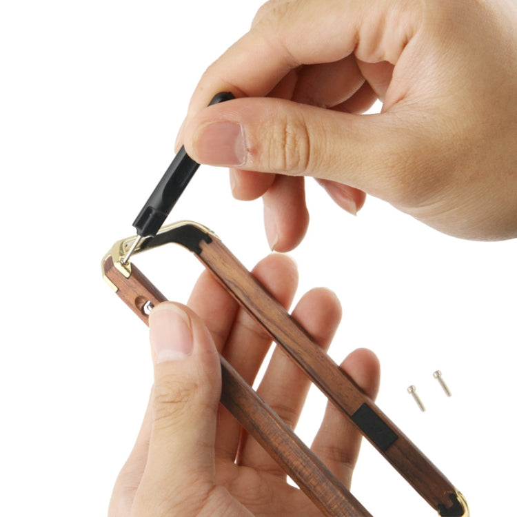 Rosewood + Plating Plastic Combination Bumper Frame with mini Screw Kit for iPhone 5 & 5s & SE