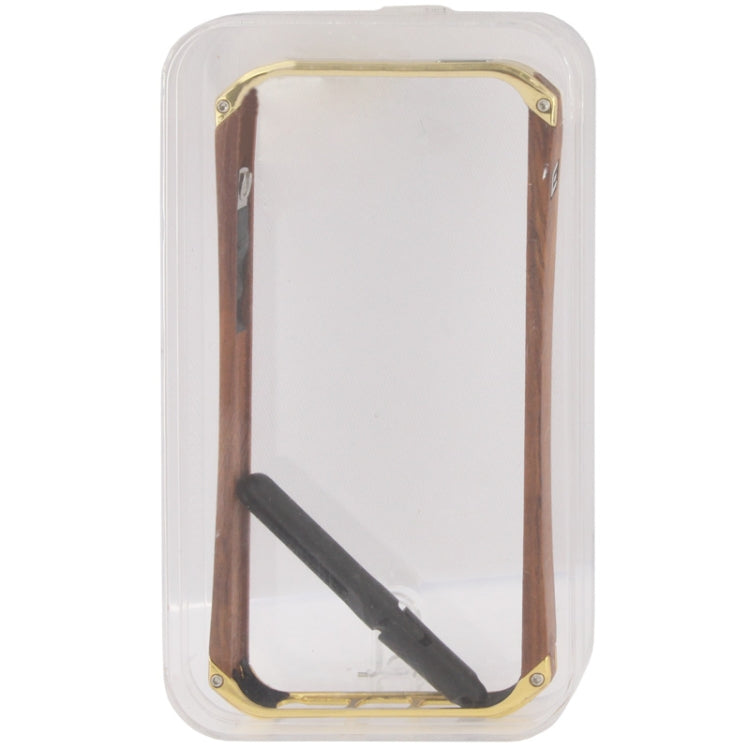 Rosewood + Plating Plastic Combination Bumper Frame with mini Screw Kit for iPhone 5 & 5s & SE