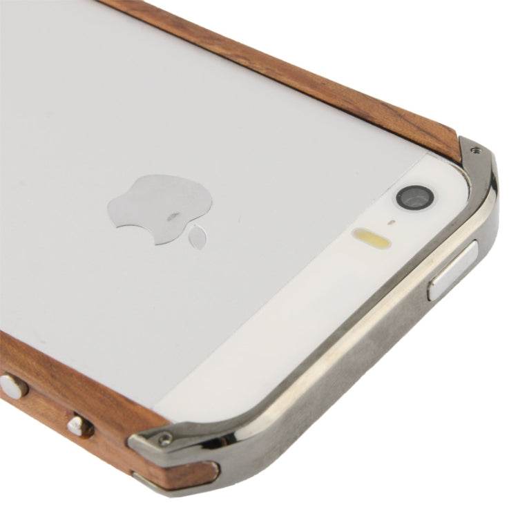Rosewood + Plating Plastic Combination Bumper Frame with mini Screw Kit for iPhone 5 & 5s & SE