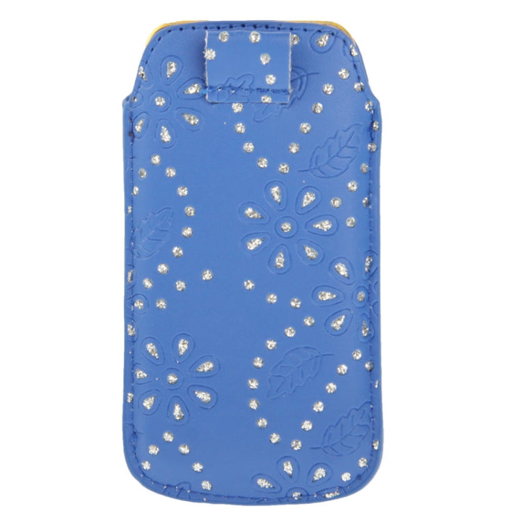 Diamond Palace Flower Pattern Leather Case Pocket Pouch Sleeve Bag with Pull Up Tab for iPhone 5 & 5s & SE & SE & 5C / iPhone 4 & 4S