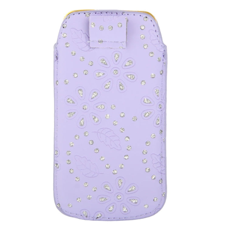 Diamond Palace Flower Pattern Leather Case Pocket Pouch Sleeve Bag with Pull Up Tab for iPhone 5 & 5s & SE & SE & 5C / iPhone 4 & 4S