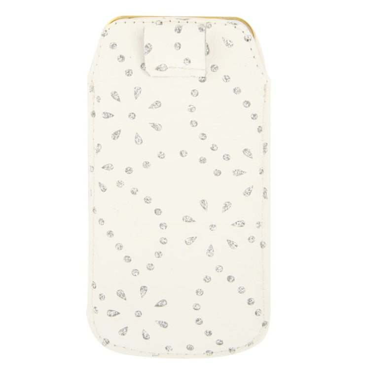 Diamond Palace Flower Pattern Leather Case Pocket Pouch Sleeve Bag with Pull Up Tab for iPhone 5 & 5s & SE & SE & 5C / iPhone 4 & 4S