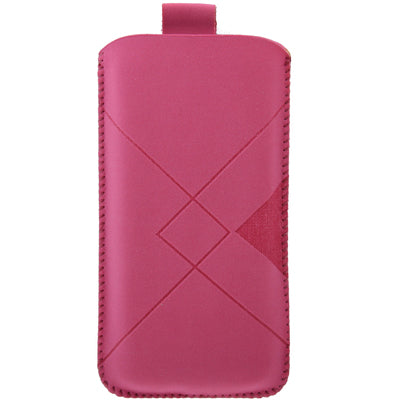 Soft Leather Case Pocket Pouch Sleeve Bag with Pull Tab for iPhone 5 & 5s & SE & SE , iPhone 4/4S , Galaxy S IV mini / i9190 (Magenta)
