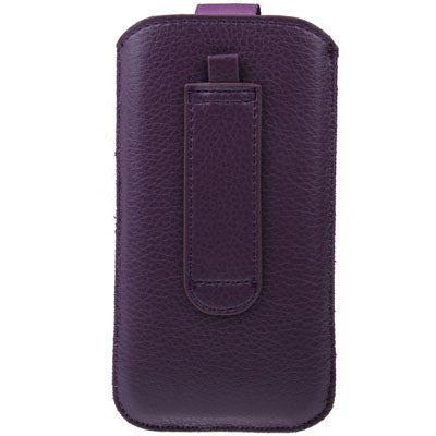 Litchi Texture Leather Case Pocket Pouch Sleeve Bag with Pull Tab for iPhone 5 & 5s & SE & SE , iPhone 4/4S , Galaxy S IV mini / i9190