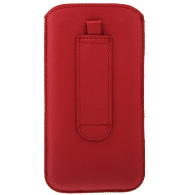 Litchi Texture Leather Case Pocket Pouch Sleeve Bag with Pull Tab for iPhone 5 & 5s & SE & SE , iPhone 4/4S , Galaxy S IV mini / i9190