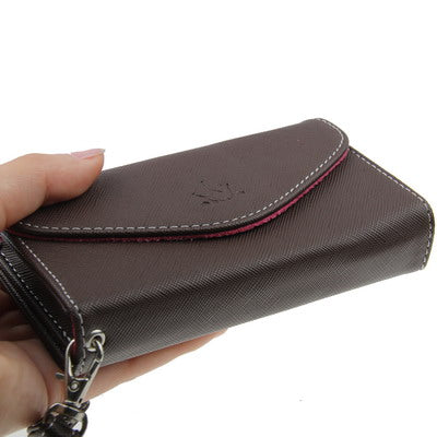 Leather Case / Carry Bag with Credit Card Slots & Wrist Strap for iPhone 5
