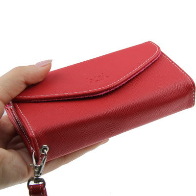Leather Case / Carry Bag with Credit Card Slots & Wrist Strap for iPhone 5