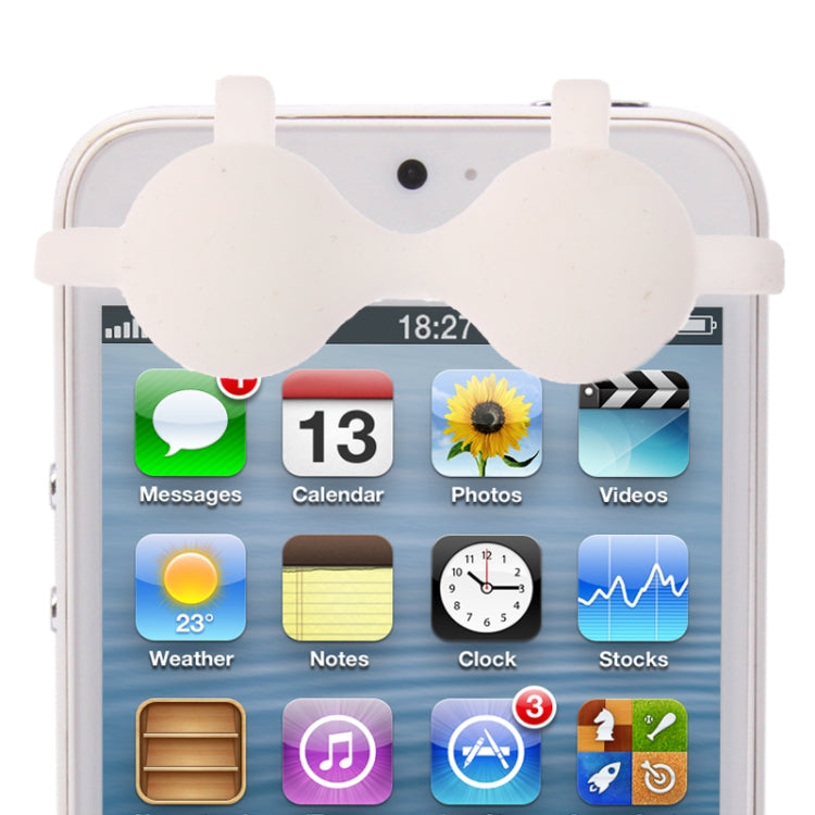 Creative Silicone Material Brassiere Style Protection Anti-dust Sticker for iPhone 6 / 5(White)