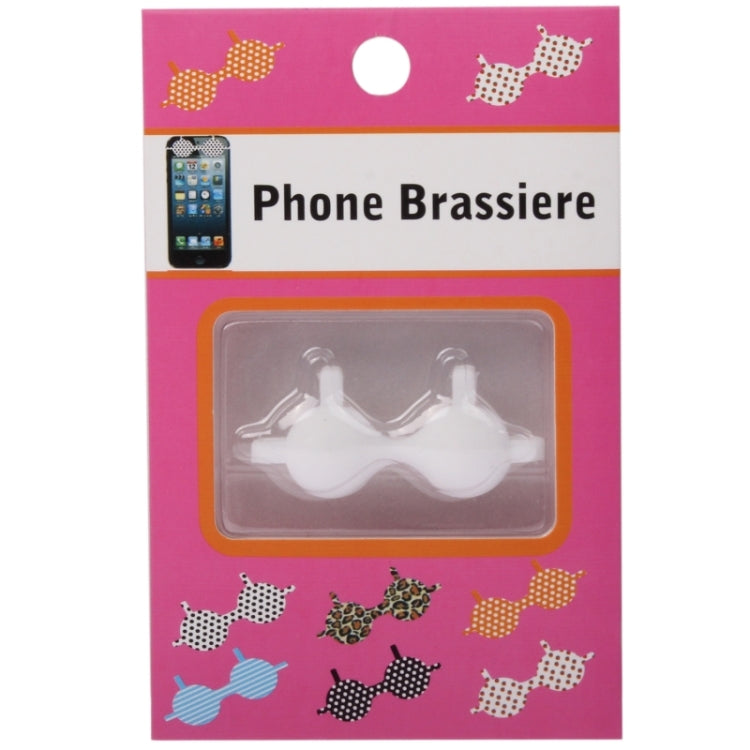 Creative Silicone Material Brassiere Style Protection Anti-dust Sticker for iPhone 6 / 5(White)