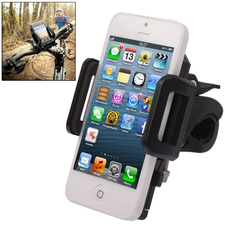 360 Degree Rotation Shockproof Antiskid Bicycle Holder for iPhone 5(Black)