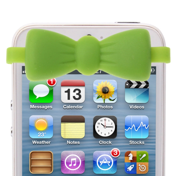 Silicone Material Bowknot Style Protection Anti-dust Sticker for iPhone 6 / 5