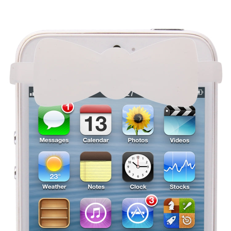 Silicone Material Bowknot Style Protection Anti-dust Sticker for iPhone 6 / 5