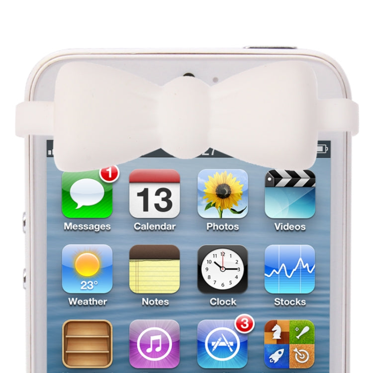 Silicone Material Bowknot Style Protection Anti-dust Sticker for iPhone 6 / 5