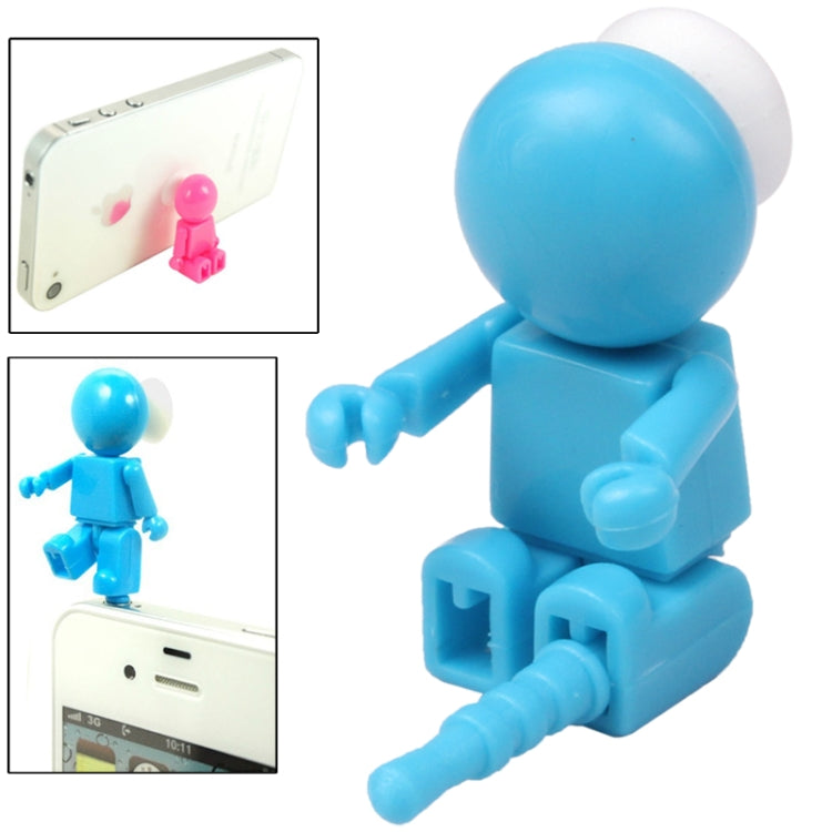 2 in 1 Lovely Doll Block Style Phone Holder / Anti-dust Plug with Sucker