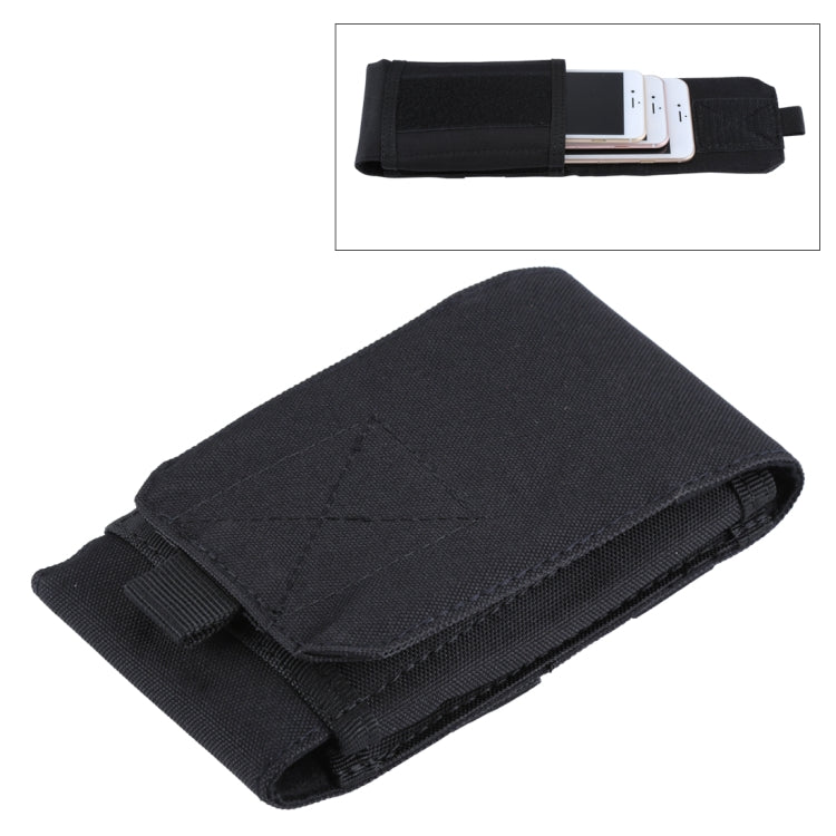 Army Combat Travel Utility Hook and Loop Fastener Belt Pouch Bum Bag Mobile Phone Money(Black)