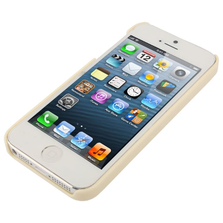 Stair-stepping Style Golden Rivet Plastic Protective Case for iPhone 5 & 5s & SE