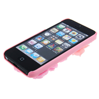 3D Handmade Pearl Encrusted Plastic Hard Case for iPhone 5 & 5s & SE (Pink)
