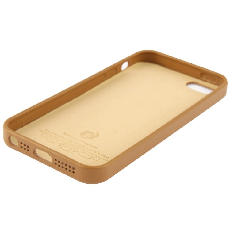 High Quality Pure Color Leather Case for iPhone 5